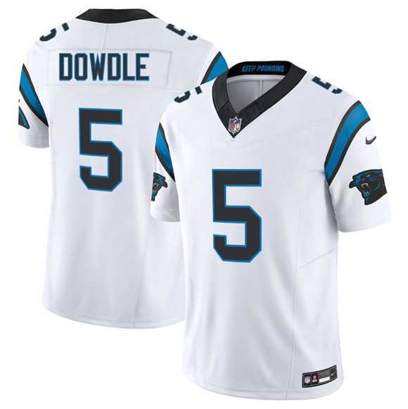Men's Carolina Panthers #5 Rico Dowdle White 2024 F.U.S.E. Vapor Limited Stitched Jersey Dzhi,We sell and wholesale Men's Carolina Panthers #5 Rico Dowdle White 2024 F.U.S.E. Vapor Limited Stitched Jersey Dzhi on line form chian!