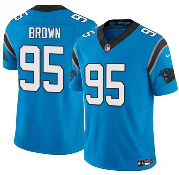 Men's Carolina Panthers #95 Derrick Brown Blue 2025 F.U.S.E. Vapor Limited Stitched Jersey Dzhi,We sell and wholesale Men's Carolina Panthers #95 Derrick Brown Blue 2025 F.U.S.E. Vapor Limited Stitched Jersey Dzhi on line form chian!
