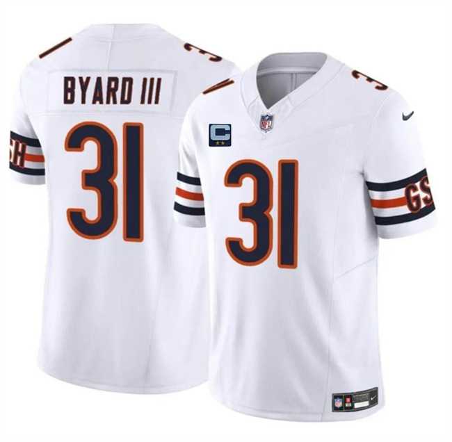 Men's Chicago Bears #31 Kevin Byard III White 2025 F.U.S.E. With 2-Star C Patch Vapor Untouchable Limited Stitched Jersey Dzhi,We sell and wholesale Men's Chicago Bears #31 Kevin Byard III White 2025 F.U.S.E. With 2-Star C Patch Vapor Untouchable Limited Stitched Jersey Dzhi on line form chian!