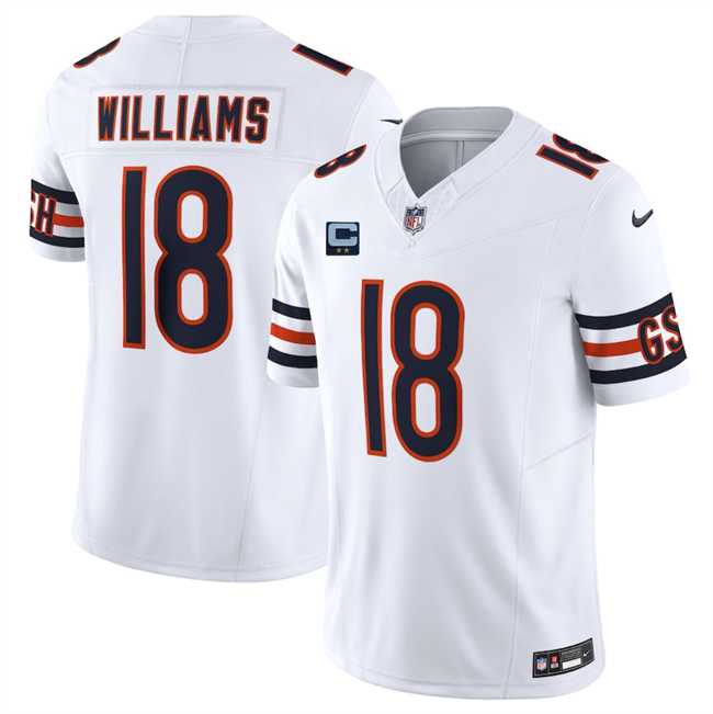 Men's Chicago Bears #18 Caleb Williams White 2025 F.U.S.E. With 2-Star C Patch Vapor Untouchable Limited Stitched Jersey Dzhi,We sell and wholesale Men's Chicago Bears #18 Caleb Williams White 2025 F.U.S.E. With 2-Star C Patch Vapor Untouchable Limited Stitched Jersey Dzhi on line form chian!
