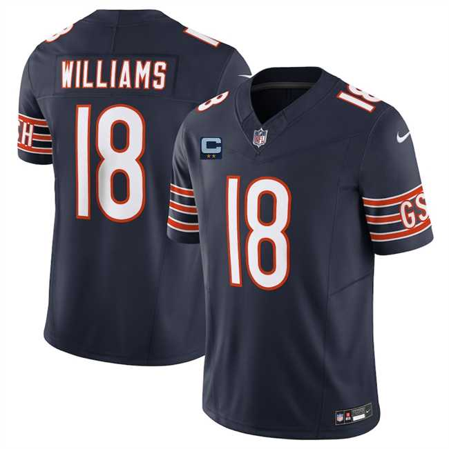 Men's Chicago Bears #18 Caleb Williams Navy 2025 F.U.S.E. With 2-Star C Patch Vapor Untouchable Limited Stitched Jersey Dzhi,We sell and wholesale Men's Chicago Bears #18 Caleb Williams Navy 2025 F.U.S.E. With 2-Star C Patch Vapor Untouchable Limited Stitched Jersey Dzhi on line form chian!