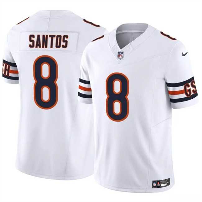 Men's Chicago Bears #8 Cairo Santos White 2025 F.U.S.E. Vapor Untouchable Limited Stitched Jersey Dzhi,We sell and wholesale Men's Chicago Bears #8 Cairo Santos White 2025 F.U.S.E. Vapor Untouchable Limited Stitched Jersey Dzhi on line form chian!