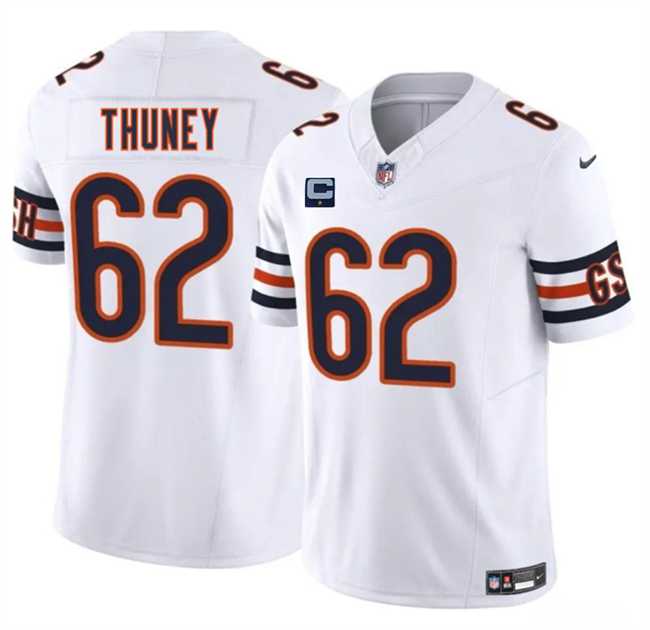 Men's Chicago Bears #62 Joe Thuney White 2025 F.U.S.E. With 1-Star C Patch Vapor Untouchable Limited Stitched Jersey Dzhi,We sell and wholesale Men's Chicago Bears #62 Joe Thuney White 2025 F.U.S.E. With 1-Star C Patch Vapor Untouchable Limited Stitched Jersey Dzhi on line form chian!