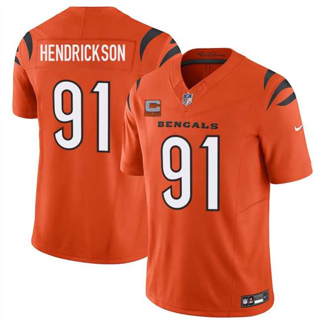 Men's Cincinnati Bengals #91 Trey Hendrickson Orange 2025 F.U.S.E. With 1-Star C Patch Vapor Untouchable Limited Stitched Jersey Dzhi,We sell and wholesale Men's Cincinnati Bengals #91 Trey Hendrickson Orange 2025 F.U.S.E. With 1-Star C Patch Vapor Untouchable Limited Stitched Jersey Dzhi on line form chian!
