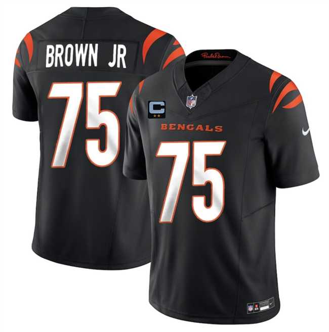 Men's Cincinnati Bengals #75 Orlando Brown Jr Black 2025 F.U.S.E. With 2-Star C Patch Vapor Untouchable Limited Stitched Jersey Dzhi,We sell and wholesale Men's Cincinnati Bengals #75 Orlando Brown Jr Black 2025 F.U.S.E. With 2-Star C Patch Vapor Untouchable Limited Stitched Jersey Dzhi on line form chian!