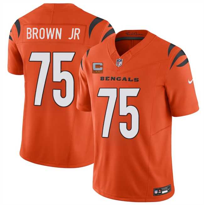Men's Cincinnati Bengals #75 Orlando Brown Jr Orange 2025 F.U.S.E. With 2-Star C Patch Vapor Untouchable Limited Stitched Jersey Dzhi,We sell and wholesale Men's Cincinnati Bengals #75 Orlando Brown Jr Orange 2025 F.U.S.E. With 2-Star C Patch Vapor Untouchable Limited Stitched Jersey Dzhi on line form chian!