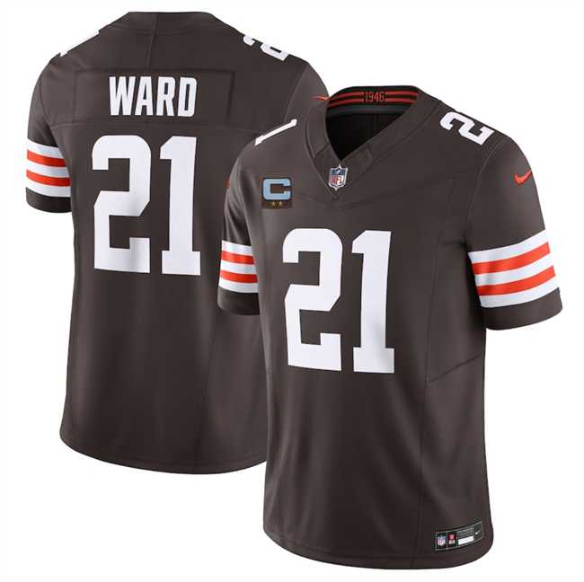 Men's Cleveland Browns #21 Denzel Ward Brown 2025 F.U.S.E. With 2-Star C Patch Vapor Limited Stitched Jersey Dzhi,We sell and wholesale Men's Cleveland Browns #21 Denzel Ward Brown 2025 F.U.S.E. With 2-Star C Patch Vapor Limited Stitched Jersey Dzhi on line form chian!