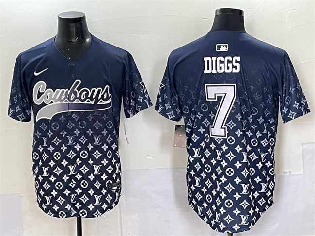 Men's Dallas Cowboys #7 Trevon Diggs Navy Limited Stitched Baseball Jersey,We sell and wholesale Men's Dallas Cowboys #7 Trevon Diggs Navy Limited Stitched Baseball Jersey on line form chian!