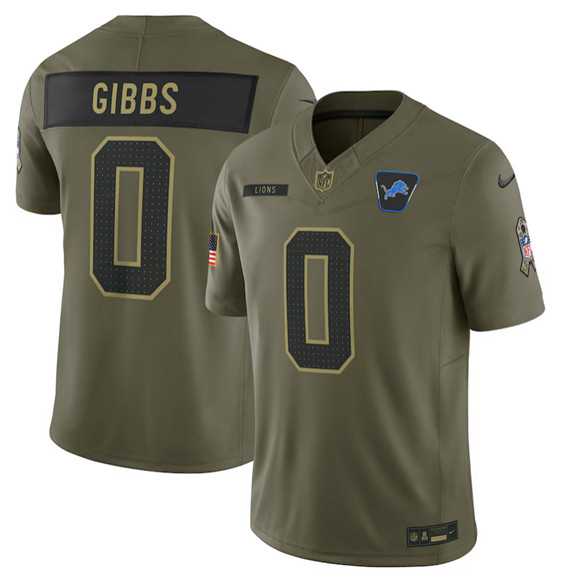 Men's Detroit Lions #0 Jahmyr Gibbs Olive 2025 Salute to Service Limited Stitched Jersey Dyin,We sell and wholesale Men's Detroit Lions #0 Jahmyr Gibbs Olive 2025 Salute to Service Limited Stitched Jersey Dyin on line form chian!