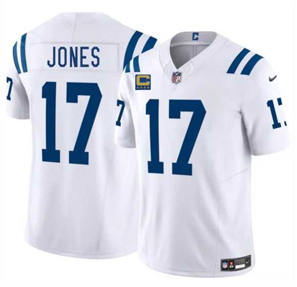 Men's Indianapolis Colts #17 Daniel Jones White 2025 F.U.S.E. With 4-Star C Patch Vapor Limited Stitched Jersey Dzhi,We sell and wholesale Men's Indianapolis Colts #17 Daniel Jones White 2025 F.U.S.E. With 4-Star C Patch Vapor Limited Stitched Jersey Dzhi on line form chian!