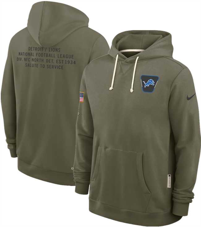 Men's Detroit Lions Olive 2025 Salute to Service Pullover Hoodie,We sell and wholesale Men's Detroit Lions Olive 2025 Salute to Service Pullover Hoodie on line form chian!