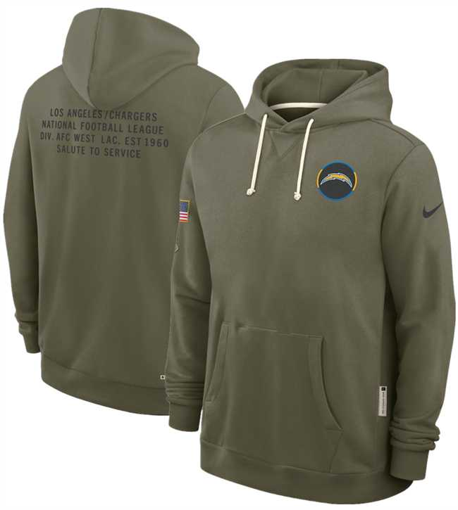 Men's Los Angeles Chargers Olive 2025 Salute to Service Pullover Hoodie,We sell and wholesale Men's Los Angeles Chargers Olive 2025 Salute to Service Pullover Hoodie on line form chian!