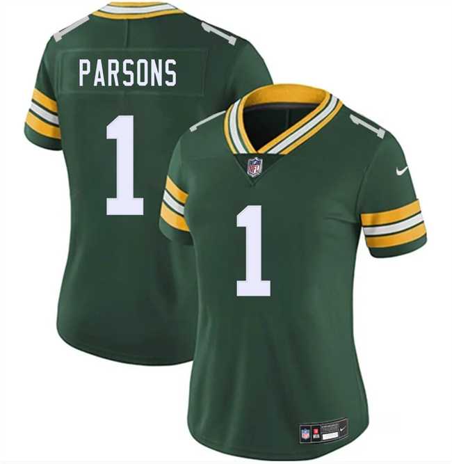 Women's Green Bay Packers #1 Micah Parsons Green 2025 Vapor Untouchable Limited Stitched Jersey Dzhi,We sell and wholesale Women's Green Bay Packers #1 Micah Parsons Green 2025 Vapor Untouchable Limited Stitched Jersey Dzhi on line form chian!