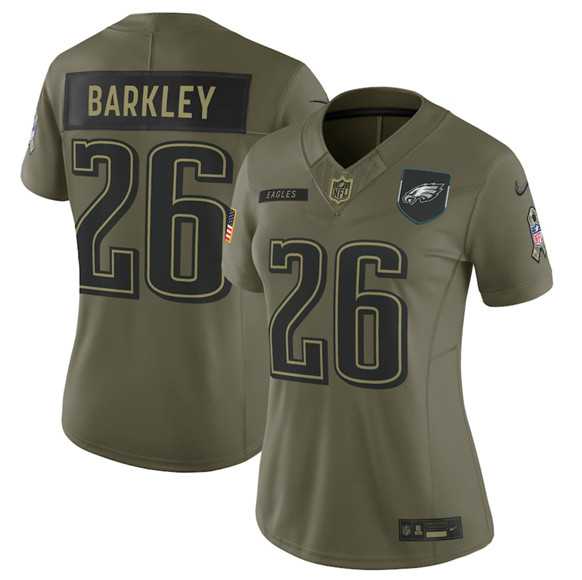 Women's Philadelphia Eagles #26 Saquon Barkley Olive 2025 Salute to Service Limited Stitched Jersey Dyin,We sell and wholesale Women's Philadelphia Eagles #26 Saquon Barkley Olive 2025 Salute to Service Limited Stitched Jersey Dyin on line form chian!