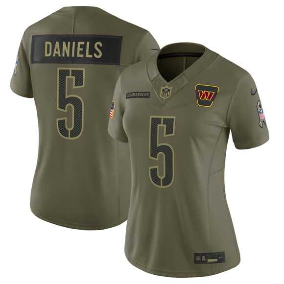 Women's Washington Commanders #5 Jayden Daniels Olive 2025 Salute to Service Limited Stitched Jersey Dyin,We sell and wholesale Women's Washington Commanders #5 Jayden Daniels Olive 2025 Salute to Service Limited Stitched Jersey Dyin on line form chian!