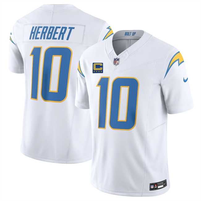 Men's Los Angeles Chargers #10 Justin Herbert White 2025 F.U.S.E With 4-Star C Patch Vapor Limited Stitched Jersey Dzhi,We sell and wholesale Men's Los Angeles Chargers #10 Justin Herbert White 2025 F.U.S.E With 4-Star C Patch Vapor Limited Stitched Jersey Dzhi on line form chian!