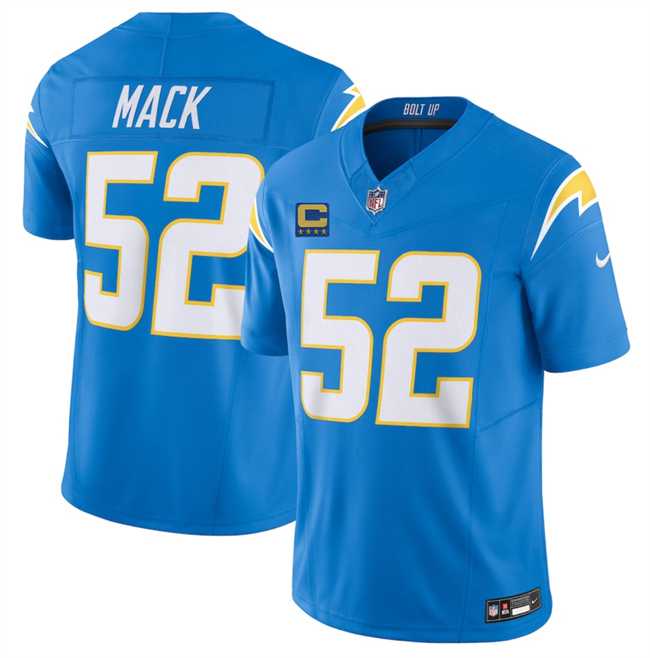 Men's Los Angeles Chargers #52 Khalil Mack Blue 2025 F.U.S.E With 4-Star C Patch Vapor Limited Stitched Jersey Dzhi,We sell and wholesale Men's Los Angeles Chargers #52 Khalil Mack Blue 2025 F.U.S.E With 4-Star C Patch Vapor Limited Stitched Jersey Dzhi on line form chian!