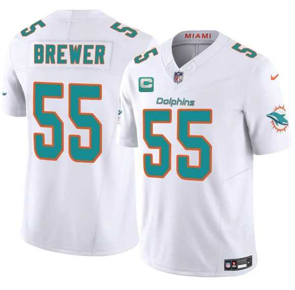 Men's Miami Dolphins #55 Aaron Brewer White 2025 F.U.S.E. With 1-Star C Patch Vapor Limited Stitched Jersey Dzhi,We sell and wholesale Men's Miami Dolphins #55 Aaron Brewer White 2025 F.U.S.E. With 1-Star C Patch Vapor Limited Stitched Jersey Dzhi on line form chian!