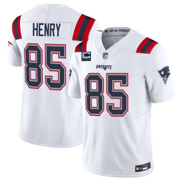 Men's New England Patriots #85 Hunter Henry White 2025 F.U.S.E. With 4-Star C Patch Vapor Limited Stitched Jersey Dzhi,We sell and wholesale Men's New England Patriots #85 Hunter Henry White 2025 F.U.S.E. With 4-Star C Patch Vapor Limited Stitched Jersey Dzhi on line form chian!