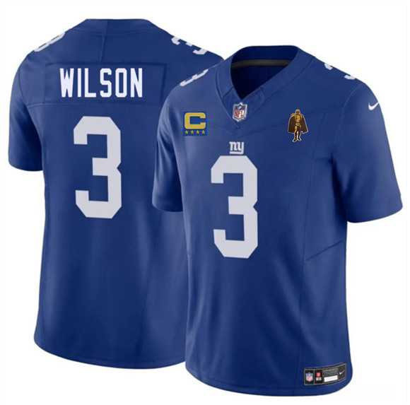 Men's New York Giants #3 Russell Wilson Blue 2025 F.U.S.E. With 4-star C Patch And Walter Payton Patch Vapor Untouchable Limited Stitched Jersey Dzhi,We sell and wholesale Men's New York Giants #3 Russell Wilson Blue 2025 F.U.S.E. With 4-star C Patch And Walter Payton Patch Vapor Untouchable Limited Stitched Jersey Dzhi on line form chian!