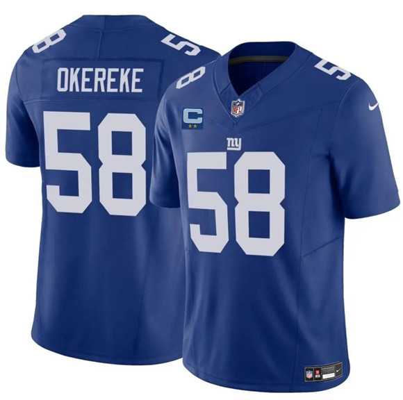 Men's New York Giants #58 Bobby Okereke Blue 2025 F.U.S.E. With 2-Star C Patch Vapor Untouchable Limited Stitched Jersey Dzhi,We sell and wholesale Men's New York Giants #58 Bobby Okereke Blue 2025 F.U.S.E. With 2-Star C Patch Vapor Untouchable Limited Stitched Jersey Dzhi on line form chian!