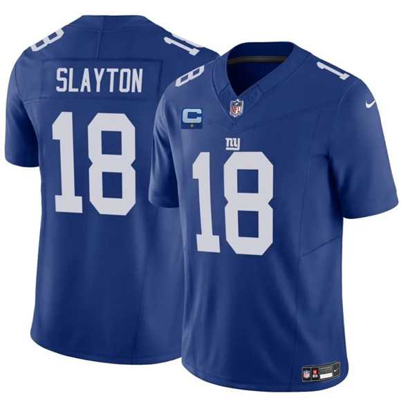 Men's New York Giants #18 Darius Slayton Blue 2025 F.U.S.E. With 1-Star C Patch Vapor Untouchable Limited Stitched Jersey Dzhi,We sell and wholesale Men's New York Giants #18 Darius Slayton Blue 2025 F.U.S.E. With 1-Star C Patch Vapor Untouchable Limited Stitched Jersey Dzhi on line form chian!