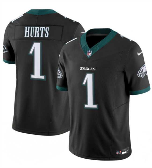 Men's Philadelphia Eagles #1 Jalen Hurts Black 2024 New F.U.S.E. Vapor Untouchable Limited Stitched Jersey Dzhi,We sell and wholesale Men's Philadelphia Eagles #1 Jalen Hurts Black 2024 New F.U.S.E. Vapor Untouchable Limited Stitched Jersey Dzhi on line form chian!