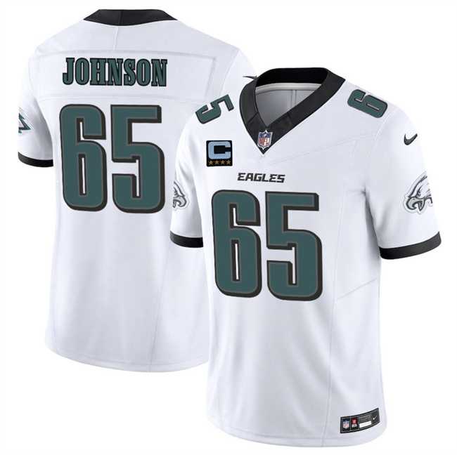 Men's Philadelphia Eagles #65 Lane Johnson White 2025 F.U.S.E. With 4-Star C Patch Vapor Untouchable Limited Stitched Jersey Dzhi,We sell and wholesale Men's Philadelphia Eagles #65 Lane Johnson White 2025 F.U.S.E. With 4-Star C Patch Vapor Untouchable Limited Stitched Jersey Dzhi on line form chian!