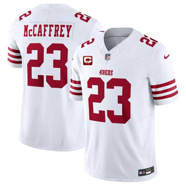 Men's San Francisco 49ers #23 Christian McCaffrey White 2025 F.U.S.E. With 2-Star C Patch Vapor Untouchable Limited Stitched Jersey Dzhi,We sell and wholesale Men's San Francisco 49ers #23 Christian McCaffrey White 2025 F.U.S.E. With 2-Star C Patch Vapor Untouchable Limited Stitched Jersey Dzhi on line form chian!