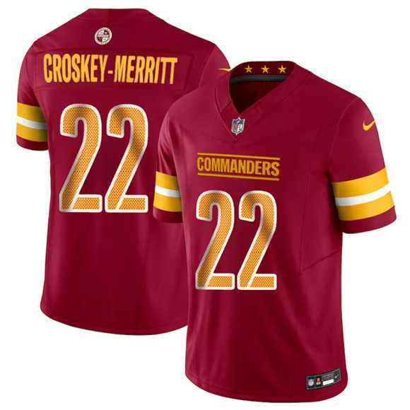 Men's Washington Commanders #22 Jacory Croskey-Merritt Burgundy 2025 Draft F.U.S.E. Vapor Limited Stitched Jersey Dzhi,We sell and wholesale Men's Washington Commanders #22 Jacory Croskey-Merritt Burgundy 2025 Draft F.U.S.E. Vapor Limited Stitched Jersey Dzhi on line form chian!