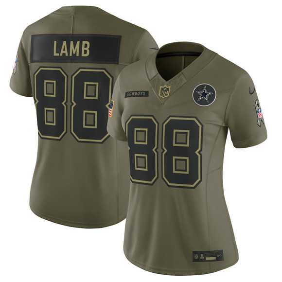 Women's Dallas Cowboys #88 CeeDee Lamb Olive 2025 Salute to Service Limited Stitched Jersey Dyin,We sell and wholesale Women's Dallas Cowboys #88 CeeDee Lamb Olive 2025 Salute to Service Limited Stitched Jersey Dyin on line form chian!