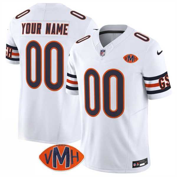 Men's Chicago Bears Active Player Custom White 2025 F.U.S.E. With VMH Patch Vapor Untouchable Limited Football Stitched Jersey,We sell and wholesale Men's Chicago Bears Active Player Custom White 2025 F.U.S.E. With VMH Patch Vapor Untouchable Limited Football Stitched Jersey on line form chian!