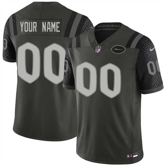 Men's New York Jets Active Player Custom Black 2025 F.U.S.E. 'Rivalries' Vapor Limited Football Stitched Jersey,We sell and wholesale Men's New York Jets Active Player Custom Black 2025 F.U.S.E. 'Rivalries' Vapor Limited Football Stitched Jersey on line form chian!