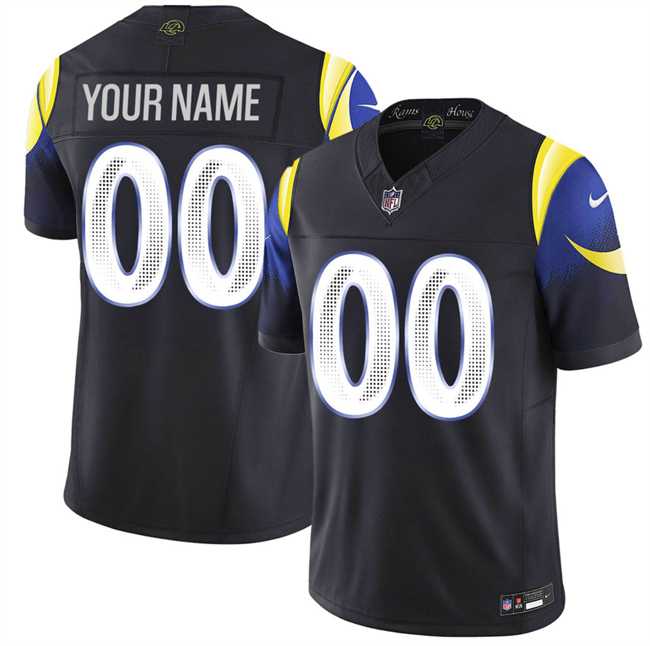 Men's Los Angeles Rams Active Player Custom Black 2025 F.U.S.E. 'Rivalries' Vapor Limited Football Stitched Jersey,We sell and wholesale Men's Los Angeles Rams Active Player Custom Black 2025 F.U.S.E. 'Rivalries' Vapor Limited Football Stitched Jersey on line form chian!