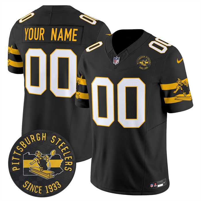 Men's Pittsburgh Steelers Throwback 1933 Patch black Vapor Limited All Stitched Jerseys,We sell and wholesale Men's Pittsburgh Steelers Throwback 1933 Patch black Vapor Limited All Stitched Jerseys on line form chian!