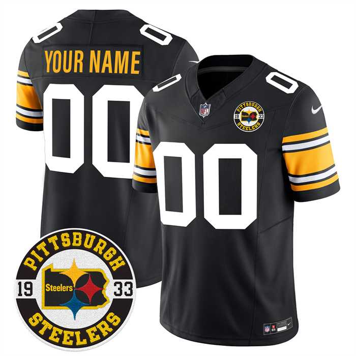 Men's Pittsburgh Steelers Throwback 1933 Patch black Vapor Limited All Stitched Jersey,We sell and wholesale Men's Pittsburgh Steelers Throwback 1933 Patch black Vapor Limited All Stitched Jersey on line form chian!