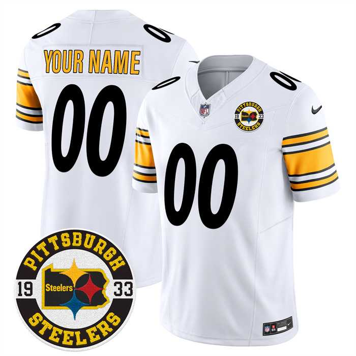 Men's Pittsburgh Steelers Throwback 1933 Patch white Vapor Limited All Stitched Jersey,We sell and wholesale Men's Pittsburgh Steelers Throwback 1933 Patch white Vapor Limited All Stitched Jersey on line form chian!