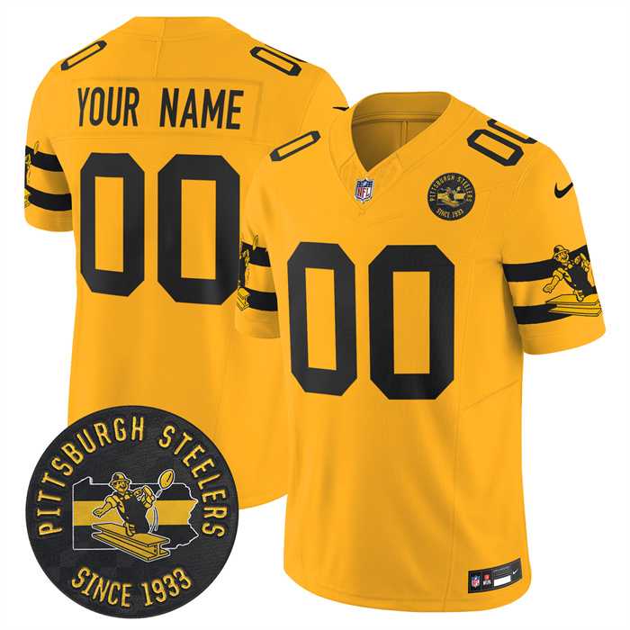 Men's Pittsburgh Steelers Throwback 1933 Patch yellow Vapor Limited All Stitched Jersey,We sell and wholesale Men's Pittsburgh Steelers Throwback 1933 Patch yellow Vapor Limited All Stitched Jersey on line form chian!