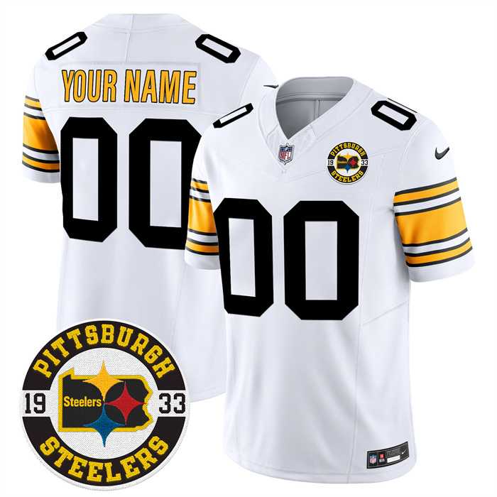 Men's Pittsburgh Steelers Throwback 1933 Patch white Vapor Limited All Stitched Jerseys,We sell and wholesale Men's Pittsburgh Steelers Throwback 1933 Patch white Vapor Limited All Stitched Jerseys on line form chian!