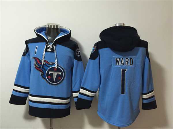 Men's Tennessee Titans #1 Cameron Ward Blue Lace-Up Pullover Hoodie,We sell and wholesale Men's Tennessee Titans #1 Cameron Ward Blue Lace-Up Pullover Hoodie on line form chian!