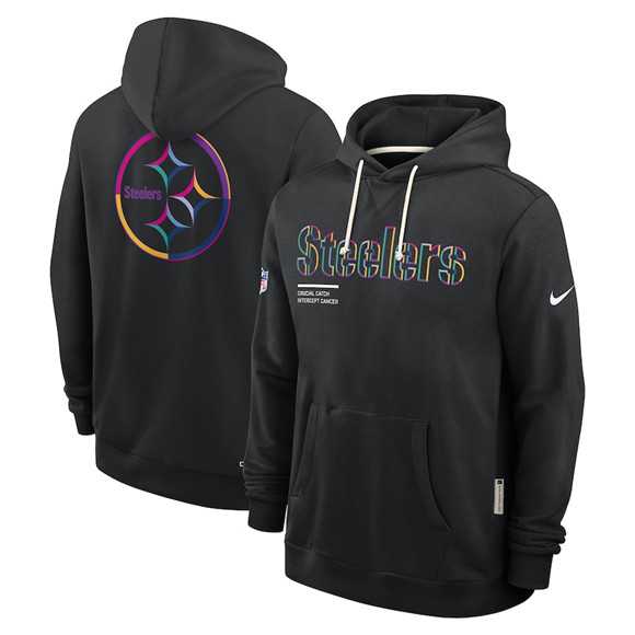 Men's Pittsburgh Steelers Black 2025 Crucial Catch Dri-FIT Hoodie,We sell and wholesale Men's Pittsburgh Steelers Black 2025 Crucial Catch Dri-FIT Hoodie on line form chian!
