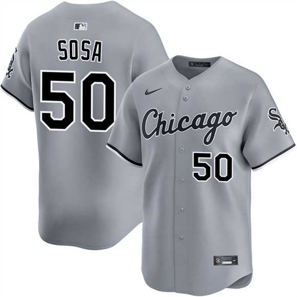 Men's Chicago White Sox #50 Lenyn Sosa Gray 2025 Limited Stitched Jersey Dzhi,We sell and wholesale Men's Chicago White Sox #50 Lenyn Sosa Gray 2025 Limited Stitched Jersey Dzhi on line form chian!