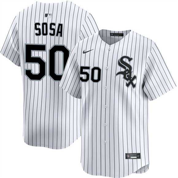 Men's Chicago White Sox #50 Lenyn Sosa White 2025 Home Limited Stitched Jersey Dzhi,We sell and wholesale Men's Chicago White Sox #50 Lenyn Sosa White 2025 Home Limited Stitched Jersey Dzhi on line form chian!