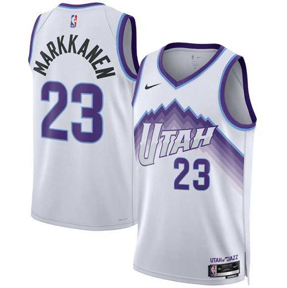 Men's Utah Jazz #23 Lauri Markkanen White 2025 Association Edition Stitched Jersey Dzhi,We sell and wholesale Men's Utah Jazz #23 Lauri Markkanen White 2025 Association Edition Stitched Jersey Dzhi on line form chian!