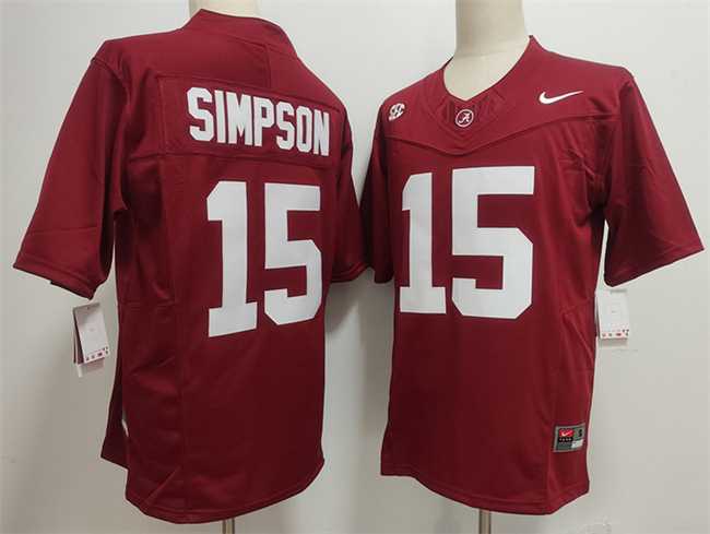 Men's Alabama Crimson Tide #15 Ty Simpson Red F.U.S.E. Stitched Football Jersey,We sell and wholesale Men's Alabama Crimson Tide #15 Ty Simpson Red F.U.S.E. Stitched Football Jersey on line form chian!