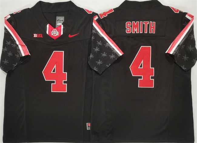 Men's Ohio State Buckeyes #4 Jeremiah Smith Black 2025 F.U.S.E. Limited Stitched Jersey,We sell and wholesale Men's Ohio State Buckeyes #4 Jeremiah Smith Black 2025 F.U.S.E. Limited Stitched Jersey on line form chian!