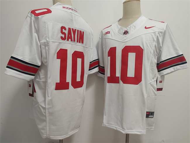 Men's Ohio State Buckeyes #10 Julian Sayin White 2025 F.U.S.E. Limited Stitched Jersey,We sell and wholesale Men's Ohio State Buckeyes #10 Julian Sayin White 2025 F.U.S.E. Limited Stitched Jersey on line form chian!