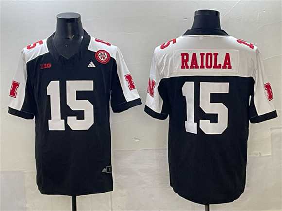 Men's Nebraska Cornhuskers #15 Dylan Raiola Black Alternate 2024 F.U.S.E. With Patch Vapor Limited Stitched Football Jersey,We sell and wholesale Men's Nebraska Cornhuskers #15 Dylan Raiola Black Alternate 2024 F.U.S.E. With Patch Vapor Limited Stitched Football Jersey on line form chian!