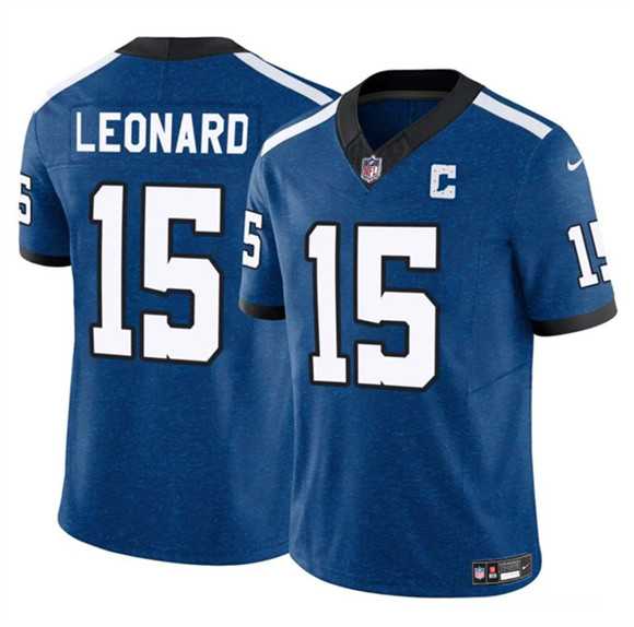 Men's Indianapolis Colts #15 Riley Leonard Blue 2025 F.U.S.E. Throwback Vapor Limited Stitched Jersey Dzhi,We sell and wholesale Men's Indianapolis Colts #15 Riley Leonard Blue 2025 F.U.S.E. Throwback Vapor Limited Stitched Jersey Dzhi on line form chian!