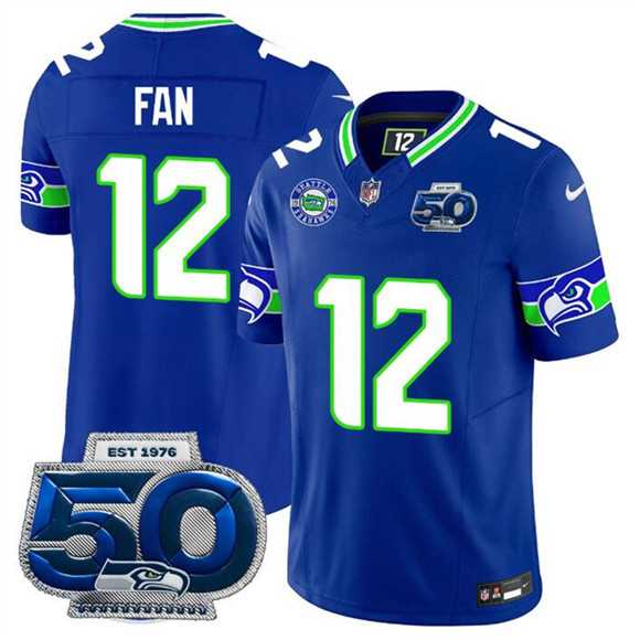 Men's Seattle Seahawks #12 Fan Royal 2025 F.U.S.E 50th Season Patch Throwback Vapor Limited Stitched Jersey Dzhi,We sell and wholesale Men's Seattle Seahawks #12 Fan Royal 2025 F.U.S.E 50th Season Patch Throwback Vapor Limited Stitched Jersey Dzhi on line form chian!